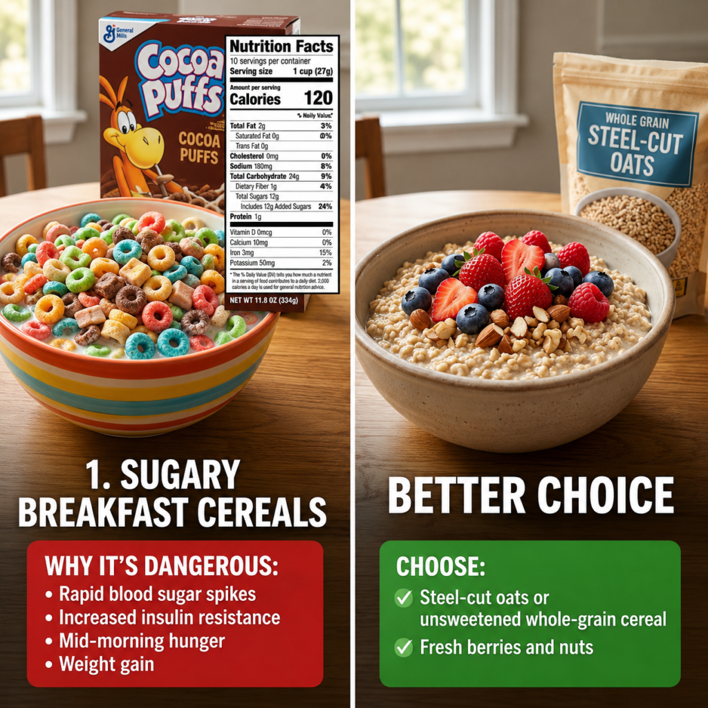 Sugary Breakfast Cereals