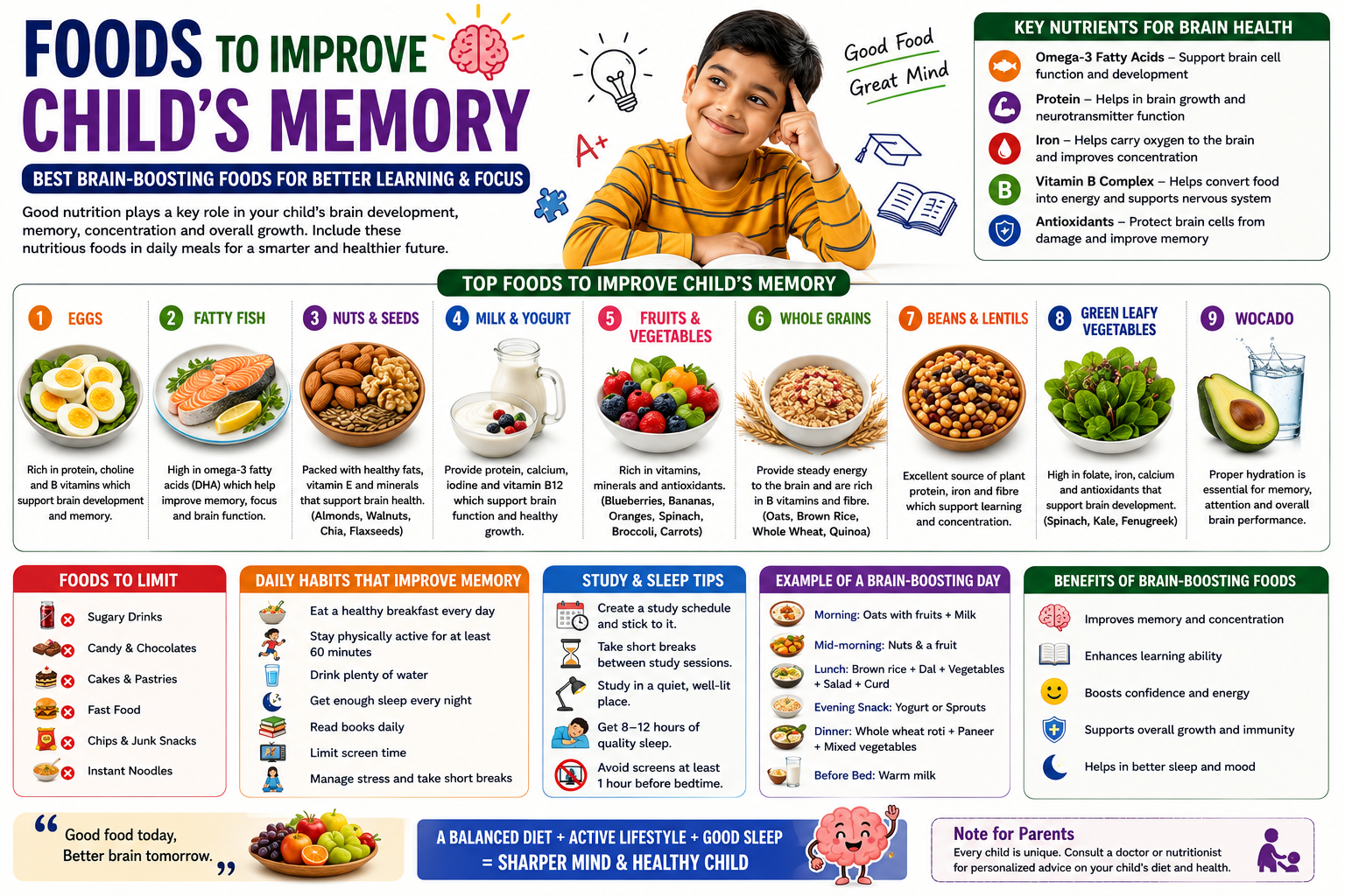 Foods to Improve Child's Memory