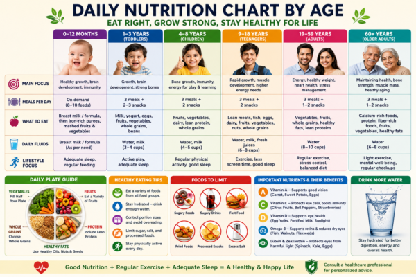 Daily Nutrition Chart by Age