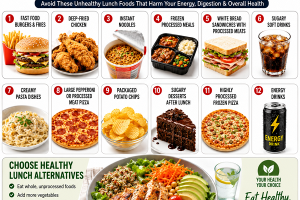 foods you should never eat for lunch