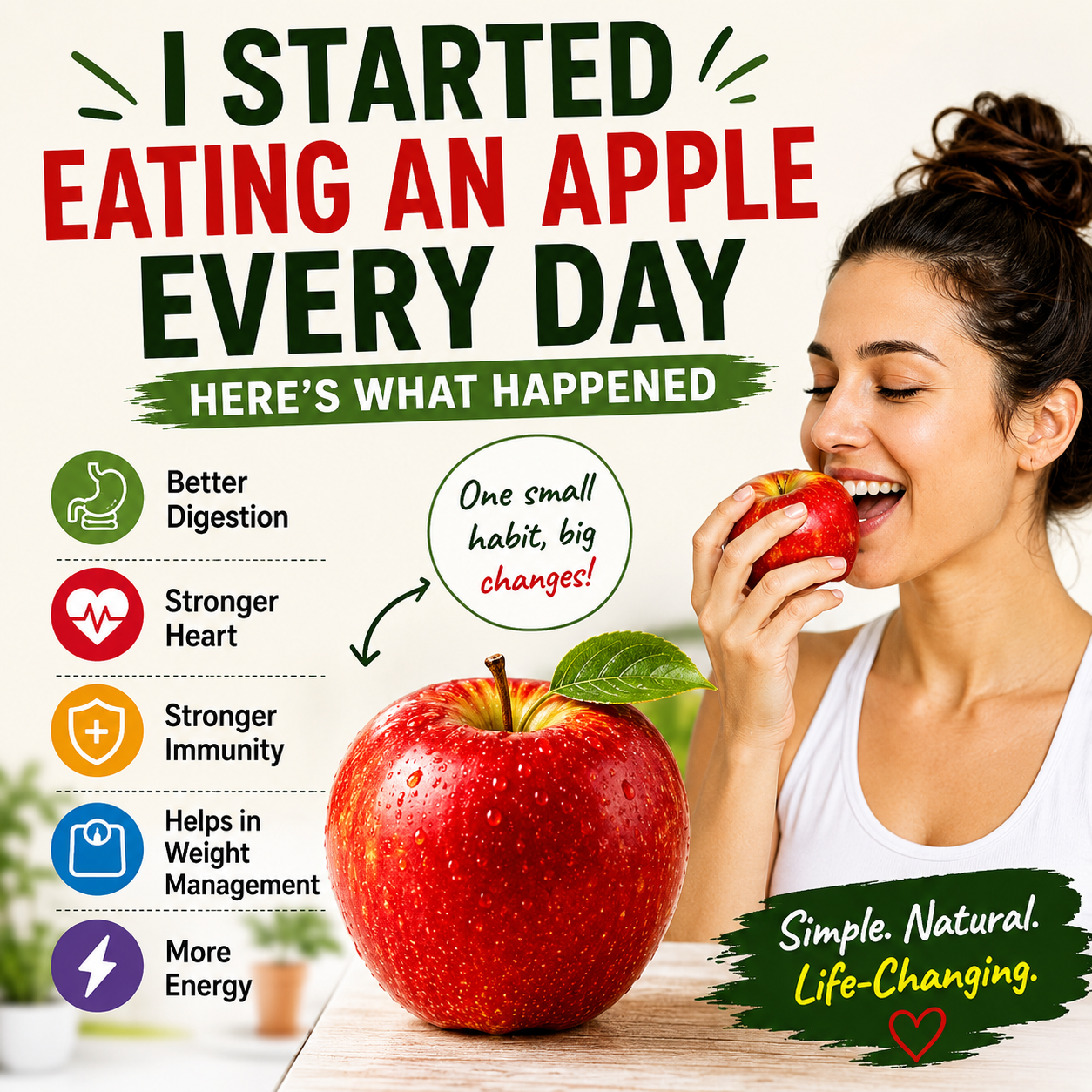 I started eating an apple every day