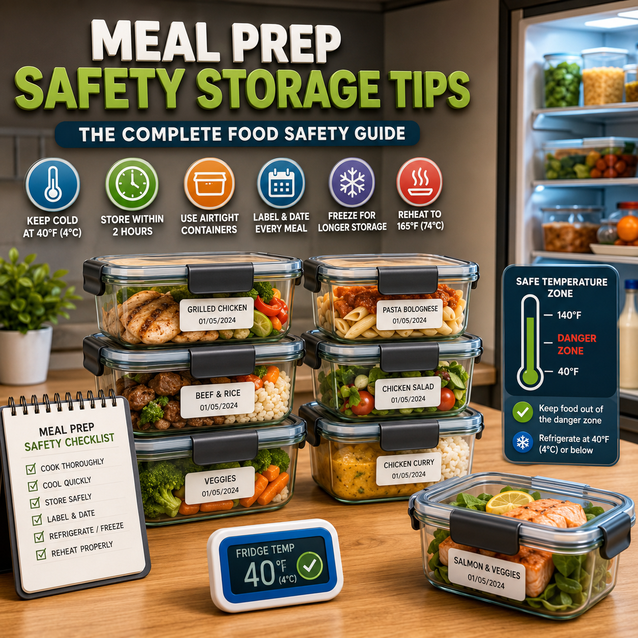 Meal prep safety storage tips