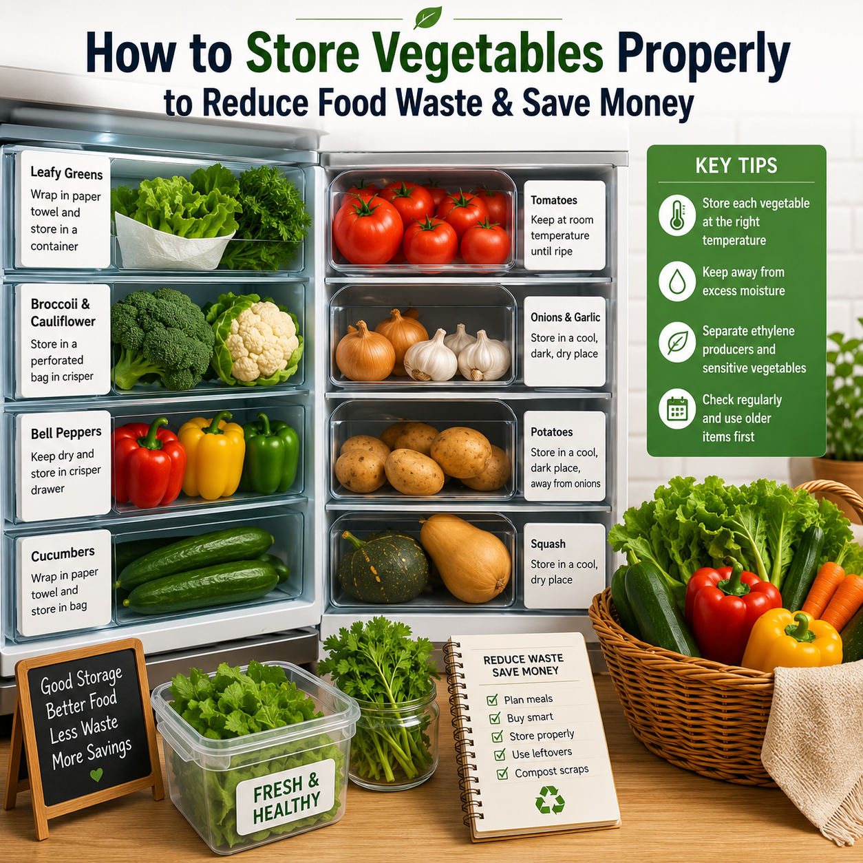 How to store vegetables properly