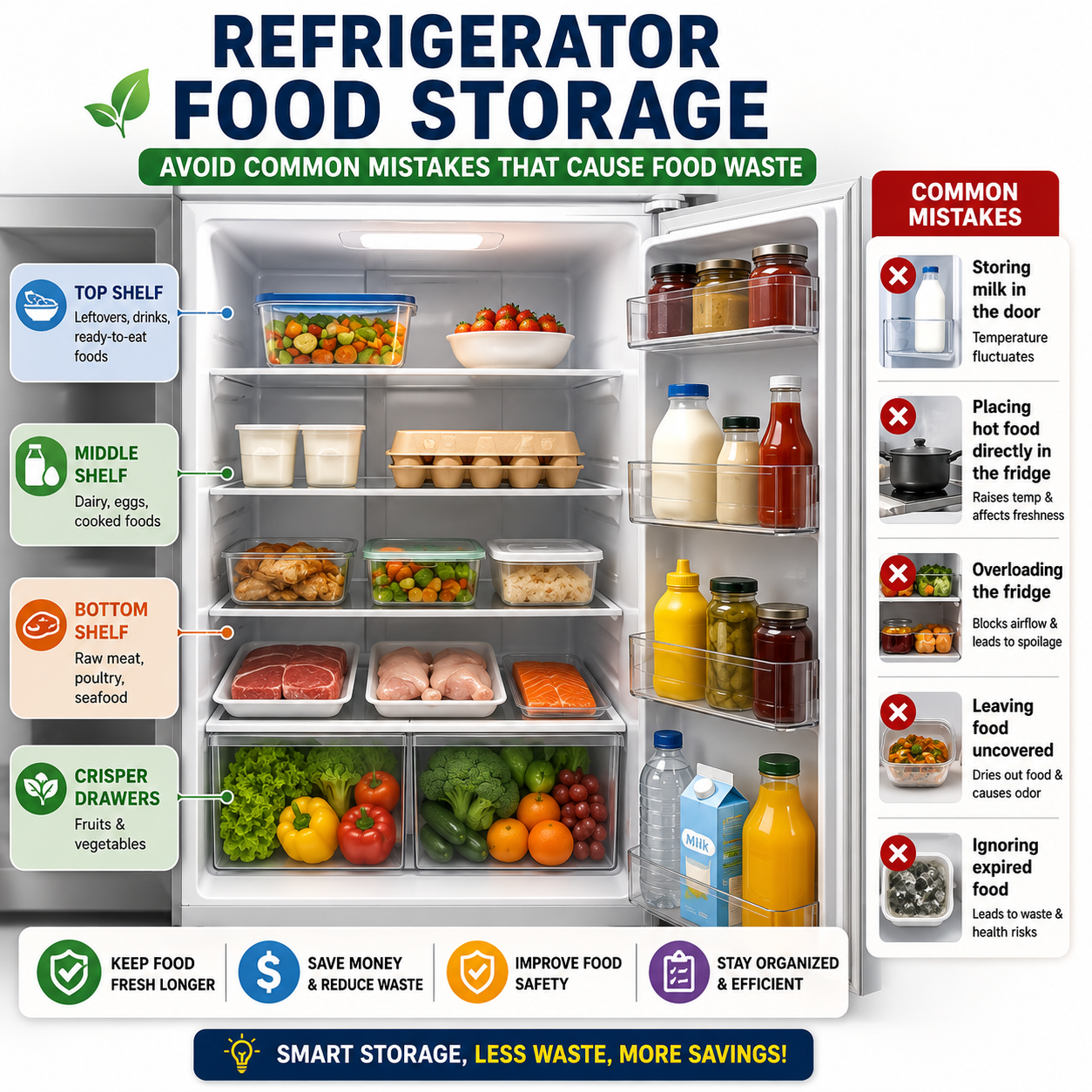 Refrigerator food storage
