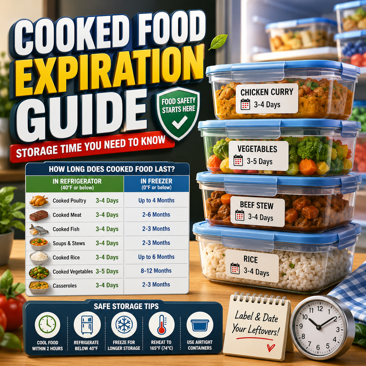 Cooked Food Expiration Guide