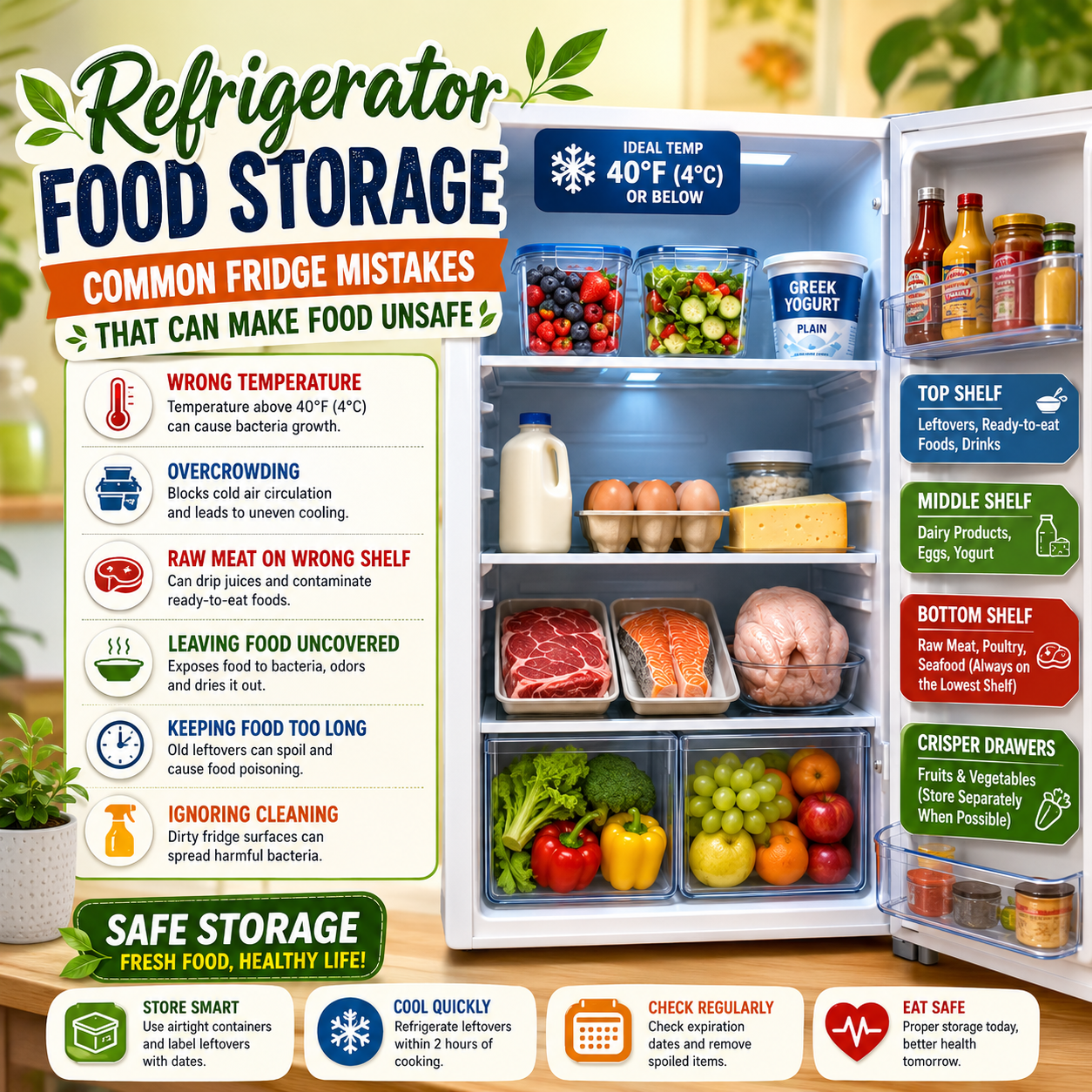 Refrigerator food storage