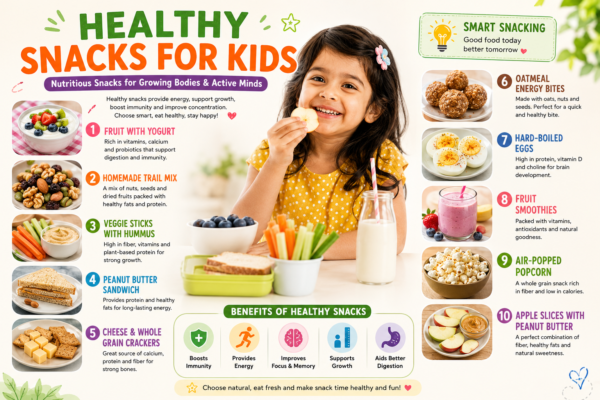 Healthy Snacks for Kids | 10 Easy & Nutritious Snack Ideas for Children