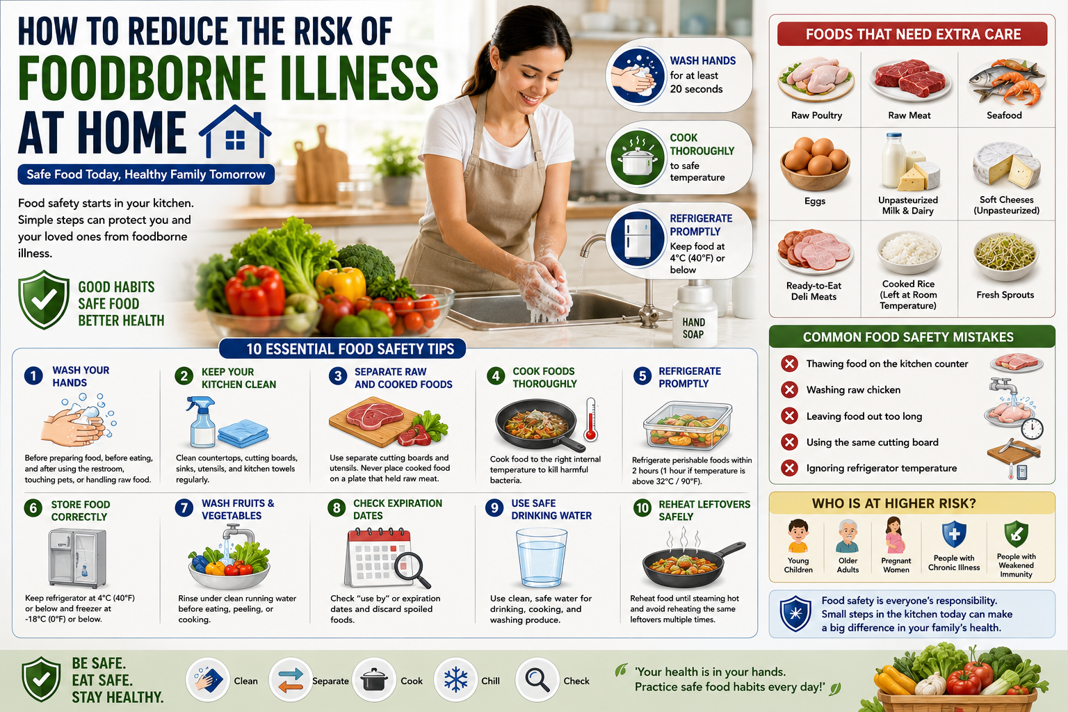 How to Reduce the Risk of Foodborne Illness at Home